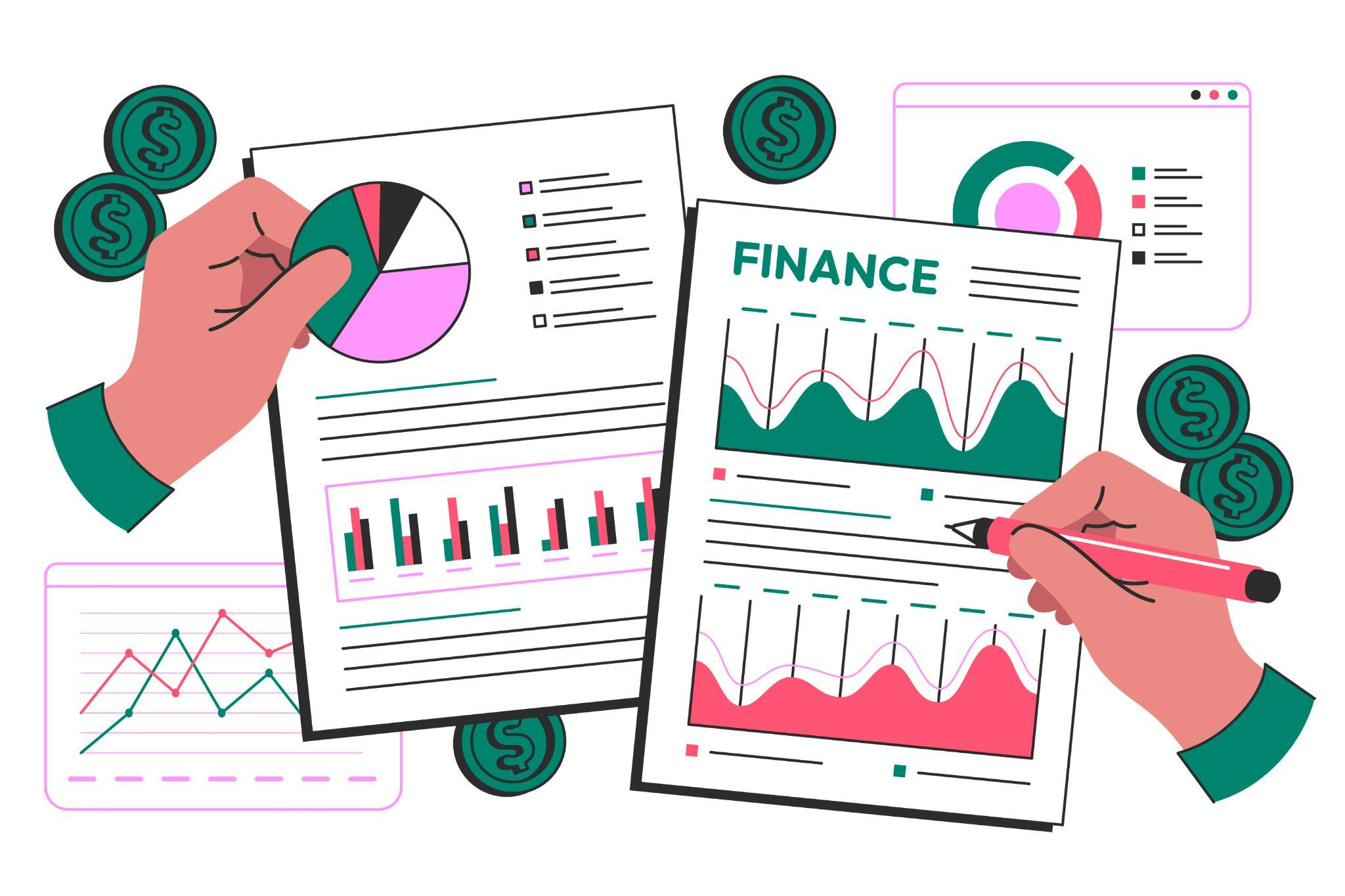 A person analyzing financial data.